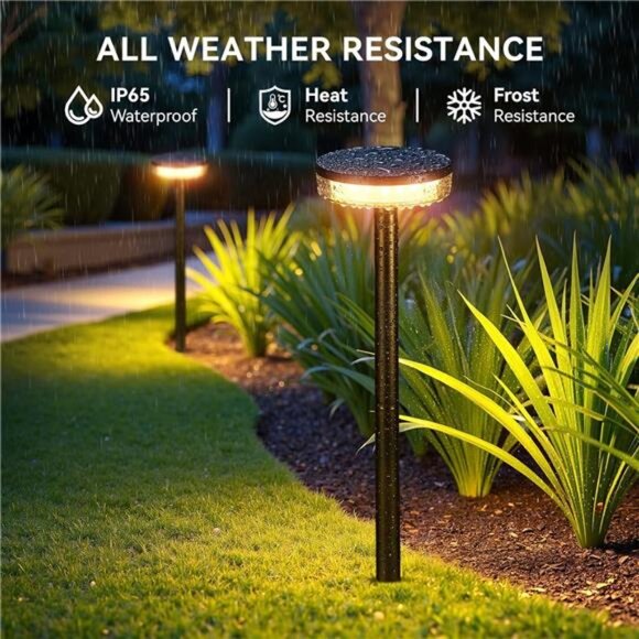 Solar Pathway Lights Outdoor, 6 Pack 2X Brighter Solar Lights Outdoor - Picture 5 of 8